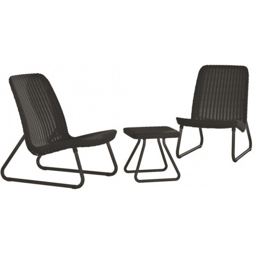 KETER RIO PATIO Salon de jardin 3 pcs, graphite 17197637