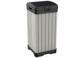 KETER ROCKFORD 125L Poubelle en résine, 41 x 41 x 87,4 cm, gris 17205944