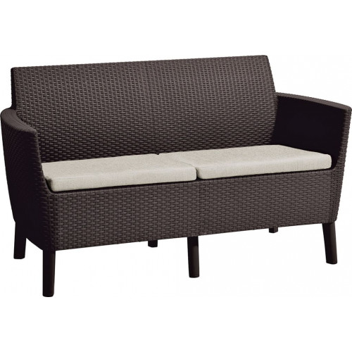 KETER SALEMO 2 Canapé, 133 x 67 x 76 cm, brun/beige 17209038