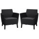 KETER SALEMO DUO Fauteuil (lot de 2 pieces), 74 x 67 x 76 cm, graphite/gris 17209040