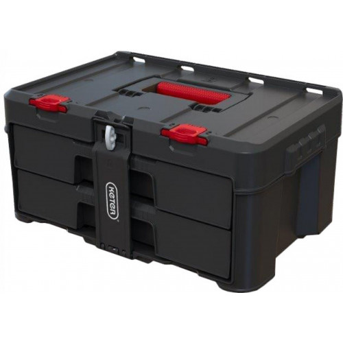 KETER Stack'N'Roll Boîte a outils avec deux tiroirs 48,1 x 33,2 x 23,3 cm 17210832
