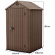 KETER DARWIN 4 x 4 Abri de jardin, 125,8 x 116,37 x 205 cm, marron 17212741