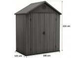 KETER DARWIN 6 x 4 Abri de jardin, 190 x 121 x 221 cm, gris 17210351