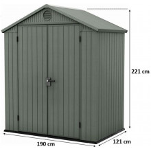 KETER DARWIN 6 x 4 Abri de jardin, 190 x 121 x 221 cm, zielony 17210351