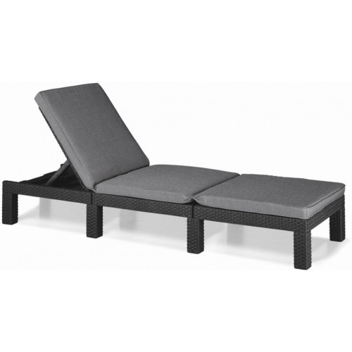 KETER DAYTONA DELUXE Chaise longue, 195 x 65 x 25,5 cm, graphite 17211632