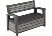 KETER DECO GARDEN BENCH 227L Banc de rangement, 133 x 61 x 89 cm, gris 17213853