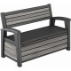 KETER DECO GARDEN BENCH 227L Banc de rangement, 133 x 61 x 89 cm, gris 17213853