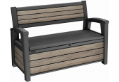 KETER DECO GARDEN BENCH 227L Banc de rangement, 133 x 61 x 89 cm, ashwood 17213853