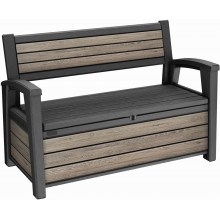 KETER DECO GARDEN BENCH 227L Banc de rangement, 133 x 61 x 89 cm, ashwood 17213853