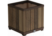 KETER DECO SQUARE Pot de fleurs, 45,5 x 45,5 x 45,5 cm, walnut 17213622