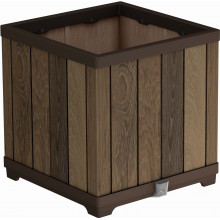 KETER DECO SQUARE Pot de fleurs, 45,5 x 45,5 x 45,5 cm, walnut 17213622