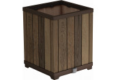 KETER DECO SQUARE TALL Pot de fleurs, 45,5 x 45,5 x 55 cm, walnut 17213623
