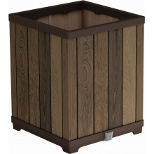 KETER DECO SQUARE TALL Pot de fleurs, 45,5 x 45,5 x 55 cm, walnut 17213623