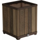 KETER DECO SQUARE TALL Pot de fleurs, 45,5 x 45,5 x 55 cm, walnut 17213623