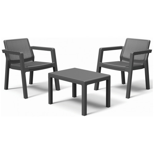 KETER EMILY Ensemble de balcon sans coussins, graphite 17209815 KETER EMILY Ensemble de balcon sans coussins, graphite 17209815