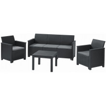 KETER ELODIE Ensemble de jardin 3 places, graphite/gris 17209489