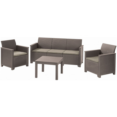 KETER ELODIE Ensemble de jardin 3 places, cappuccino/sable 17209489