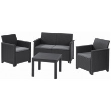 KETER ELODIE Ensemble de jardin 2 places, graphite/gris 17209485