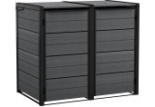 KETER HIDE AWAY 2x240L Armoire pour poubelles, 138,1 x 84,3 x 121,2 cm, gris 17213790