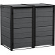 KETER HIDE AWAY 2x240L Armoire pour poubelles, 138,1 x 84,3 x 121,2 cm, gris 17213790