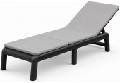 KETER MALLORCA Chaise longue avec coussin, 187,5 x 58 x 29 cm, grafit/gris 17213628