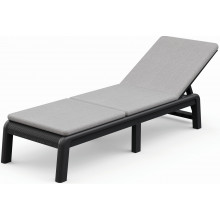 KETER MALLORCA Chaise longue avec coussin, 187,5 x 58 x 29 cm, grafit/gris 17213628