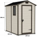 KETER MANOR 4 x 6 Abri de jardin, 130 x 192 x 198 cm, beige 17197126