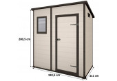 KETER MANOR PENT 6 x 4 Abri de jardin, 183,5 x 111 x 200,5 cm, beige 17199514