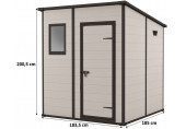 KETER MANOR PENT 6 x 6 Abri de jardin, 183,5 x 185 x 200,5 cm, beige 17208243