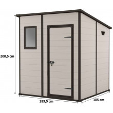 KETER MANOR PENT 6 x 6 Abri de jardin, 183,5 x 185 x 200,5 cm, beige 17208243