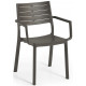 KETER METALINE Fauteuil en plastique, 60 x 53 x 81 cm, imitation métal bronze 17209787