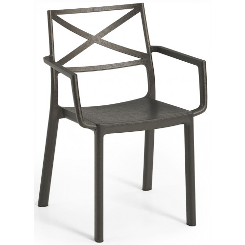 KETER METALIX Fauteuil en plastique, 60 x 53 x 81 cm, imitation métal bronze 17209788