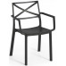 KETER METALIX Fauteuil en plastique, 60 x 53 x 81 cm, imitation métal noir 17209788