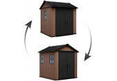 KETER NEWTON PLUS WIDE 7 x 7,5 Abri de jardin, 230 x 224 x 246 cm, marron 17212878