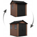 KETER NEWTON PLUS WIDE 7 x 7,5 Abri de jardin, 230 x 224 x 246 cm, marron 17212878