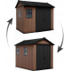 KETER NEWTON PLUS WIDE 9 x 7,5 Abri de jardin, 230 x 287 x 246 cm, marron 17212879