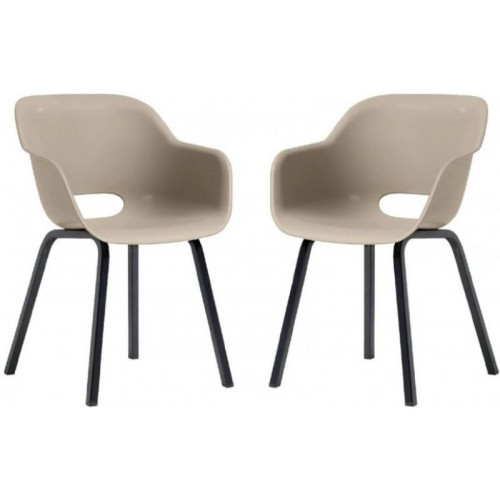 KETER NOA DUO Fauteuil de jardin (lot de 2), pieds en métal, silver sage 17213493