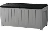 KETER NOVEL 340L Coffre de rangement 124 x 55 x 62,5 cm, gris/noir 17197948