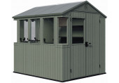 KETER POTTING SHED Abri de jardin 2en1, avec plancher, 190 x 244 x 221 cm, vert 17213856
