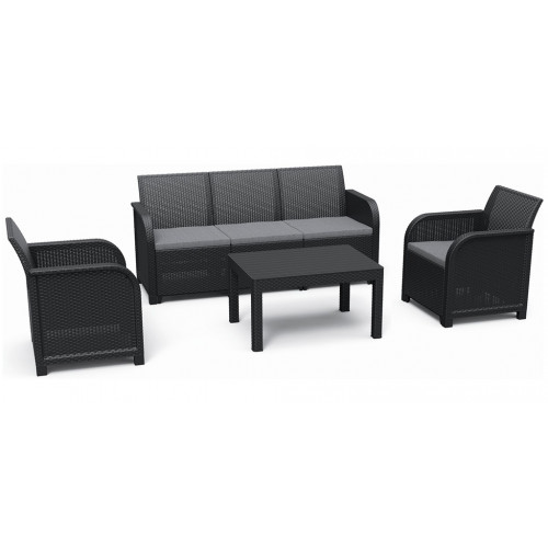 KETER ROSALIE Ensemble de jardin 5 places, graphite/gris 17210742