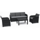 KETER ROSALIE Ensemble de jardin 5 places, graphite/gris 17210742