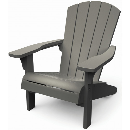 KETER TROY ADIRONDACK Chaise, 93 x 80,5 x 96,5 cm, gris clair 17208310
