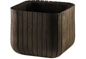 KETER CUBE PLANTER M Pot, 29,5 x 29,5 x 29,7 cm, marron 17202066