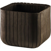 KETER CUBE PLANTER M Pot, 29,5 x 29,5 x 29,7 cm, marron 17202066