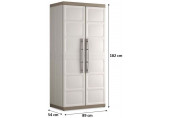 KIS EXCELLENCE XL HAUTE Armoire de rangement 89x54x182cm beige