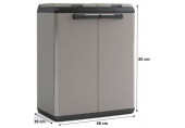KIS SPLIT BASIC Armoire de recyclage 68x39x85cm gris foncé