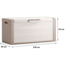 KIS GULLIVER CHEST 300L Coffre de rangement 118x49x55cm beige
