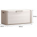 KIS GULLIVER CHEST 300L Coffre de rangement 118x49x55cm beige