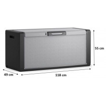 KIS TITAN CHEST 300L Coffre de rangement 118x49x55cm gris/noir