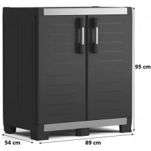 KIS XL GARAGE Armoire Basse de rangement 89x54x95cm noir